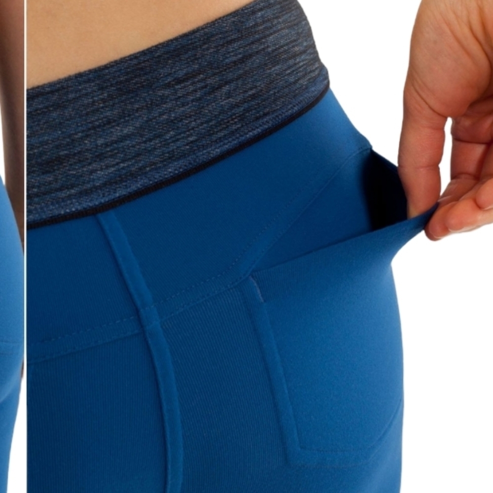 Lululemon blue- heathered grey workout pants back pockets size 6 - Picture 2 of 9